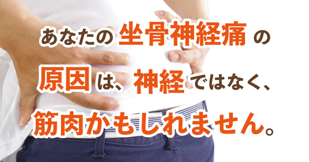 あなたの坐骨神経痛の原因は神経ではなく、筋肉かもしれません。